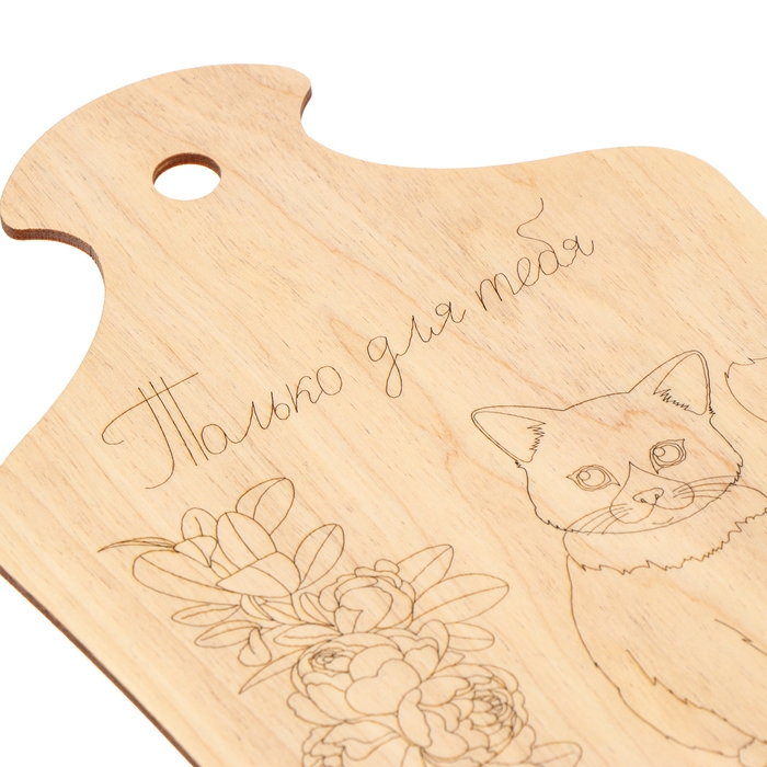 Доска для выжигания &laquo;Кот с букетом&raquo;