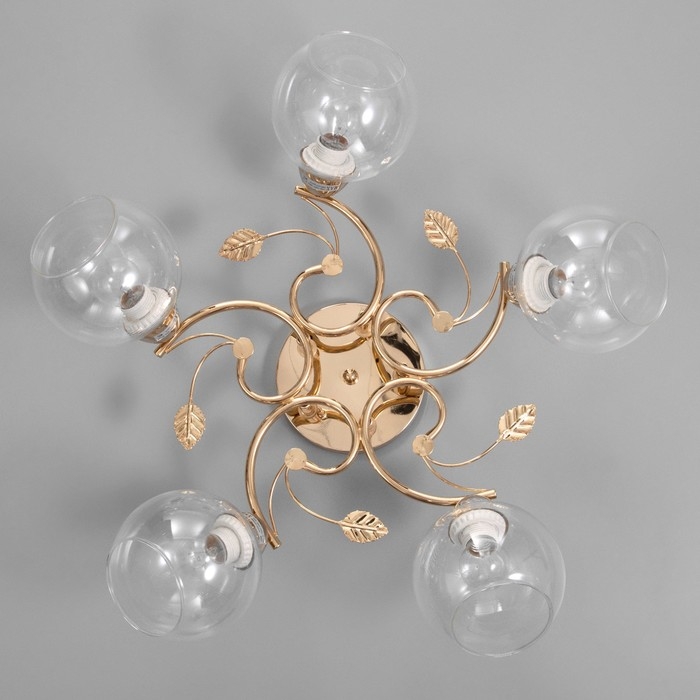 Люстра "Алеста" 5х60Вт Е27 Золото 58х58х23см