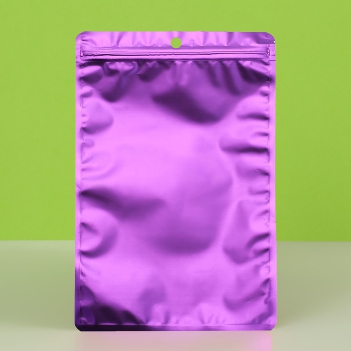 Пакет Зип-лок с окном, с еврослотом, фиолетовый, 16 х 22 см набор 20шт 10664545