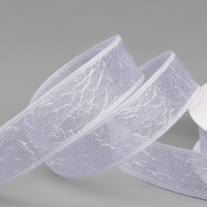 Лента декоративная &laquo;Паутинка&raquo;, 25 мм, 23 &plusmn; 1 м, цвет белый №7