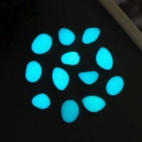 Декор для творчества пластик светится в темноте "Голубые камешки" набор 12 шт Декор для творчества пластик светится в темноте "Голубые камешки" набор 12 шт