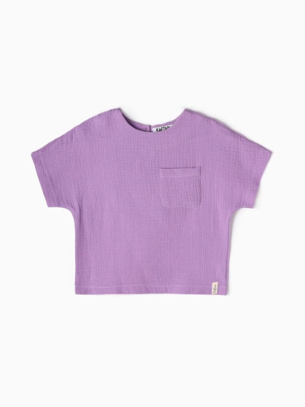 Топ из муслина для девочки KAFTAN рост 104, лиловый