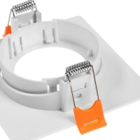 Светильник встраиваемый, поворотный, под лампу MR16, пластик, квадрат, пластик, белый