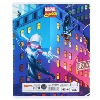 Тетрадь в линейку 18 листов, 5 видов МИКС, обложка мелованный картон, &laquo;Человек-паук&raquo;