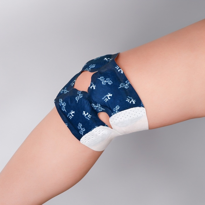 Бандаж самонагревающийся для коленного сустава, 14 &times; 18 &times; 0,5 см, цвет синий