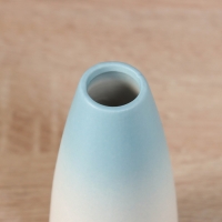 Ваза керамика настольная "Хайди" стиль, 12,5х6 см, бело-голубой