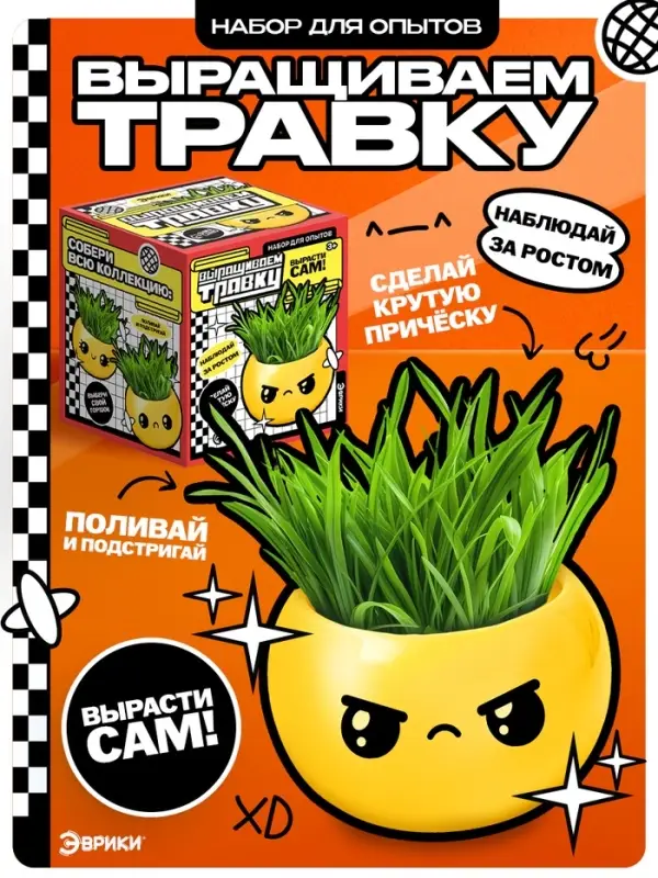 Набор для опытов &laquo;Выращиваем травку&raquo;