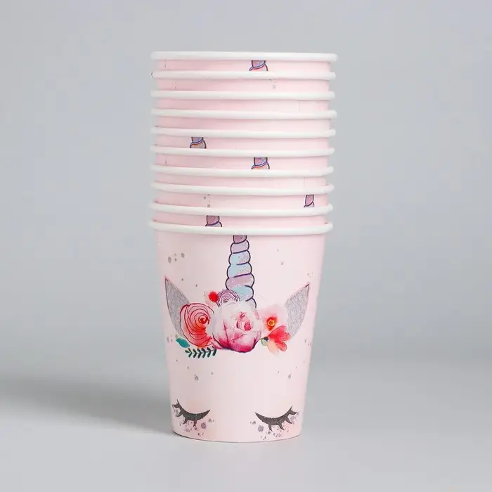 Стакан одноразовый бумажный &laquo;Единорог&raquo;, 250 мл.
