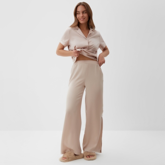 Пижама женская (рубашка и брюки) KAFTAN р. 40-42, пудровый Пижама женская (рубашка и брюки) KAFTAN р. 40-42, пудровый