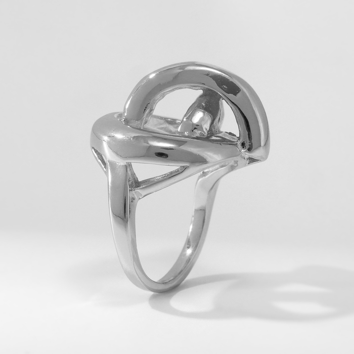 Кольцо металл &laquo;Тренд&raquo; тройной круг, цвет серебро, размер 17