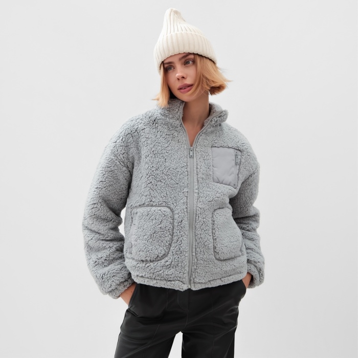 Куртка женская MINAKU, цвет серый, р-р 46