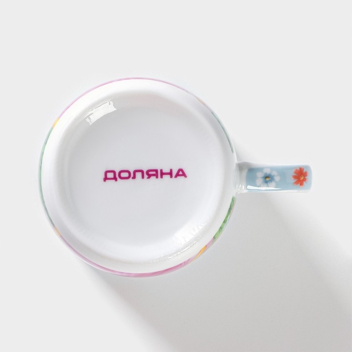 Набор детской посуды из керамики Доляна &laquo;Волшебница&raquo;, 3 предмета: кружка 230 мл, миска 400 мл, тарелка d=18 см, цвет белый