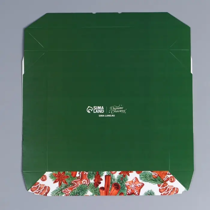 Коробка складная &laquo;Сладкий Новый год&raquo;, 20 х 20 х 4 см