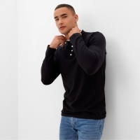 Футболка с дл. рукавом мужская MINAKU цвет черный, р-р 42 Футболка с дл. рукавом мужская MINAKU цвет черный, р-р 42