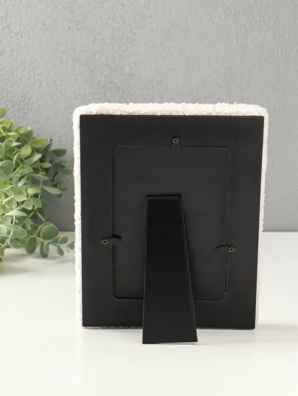 Фоторамка МДФ, иск. мех 10х15 см "Плюш" белая 22х16,5х2 см