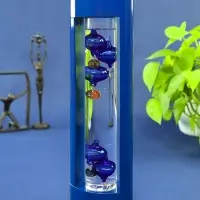 Термометр &laquo;Галилео&raquo; в деревянном корпусе, синий