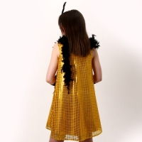 Карнавальный костюм &laquo;Гэтсби&raquo;: платье, головной убор, шарф, р-р 46-48, золото