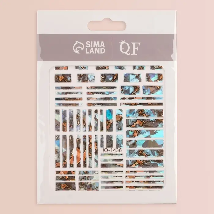 Наклейки для ногтей &laquo;Битое стекло&raquo;, фольгированные, разноцветные