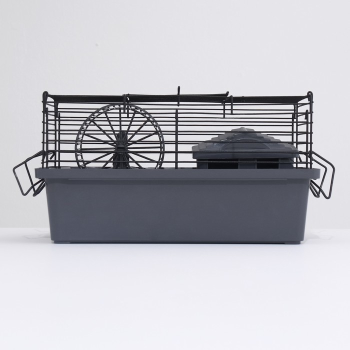 Клетка-мини для грызунов Клетка-мини для грызунов "Пижон" №1-1, с наполнением, 27 х 15 х 13 см, серая