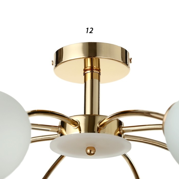 Люстра Люстра "Нинель" 8x60Вт E27 золото 65x65x22см.