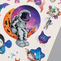 Переводные тату на тело цветные &laquo;Космос&raquo;, 7.5&times;14 см