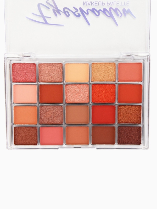 Тени для век 20 цветов, матовые и с шиммером, водостойкие