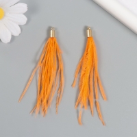 Декор для творчества перо "Кисть Страус" набор 2 шт персик 9х0,5 см Декор для творчества перо "Кисть Страус" набор 2 шт персик 9х0,5 см