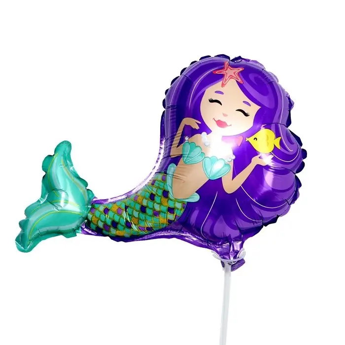 Шар воздушный фольгированный 14" &laquo;Русалочка&raquo;, фиолетовый