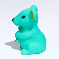 Игрушка пищащая "Мышь" для собак, 9 см, бирюзовая Игрушка пищащая "Мышь" для собак, 9 см, бирюзовая