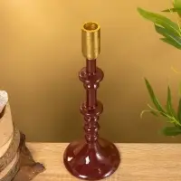 Подсвечник на 1 свечу "Сливовый" 10х10х31 см