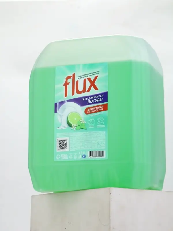 Гель для мытья посуды &laquo;Лайм и мята&raquo;, 5 л, FLUX
