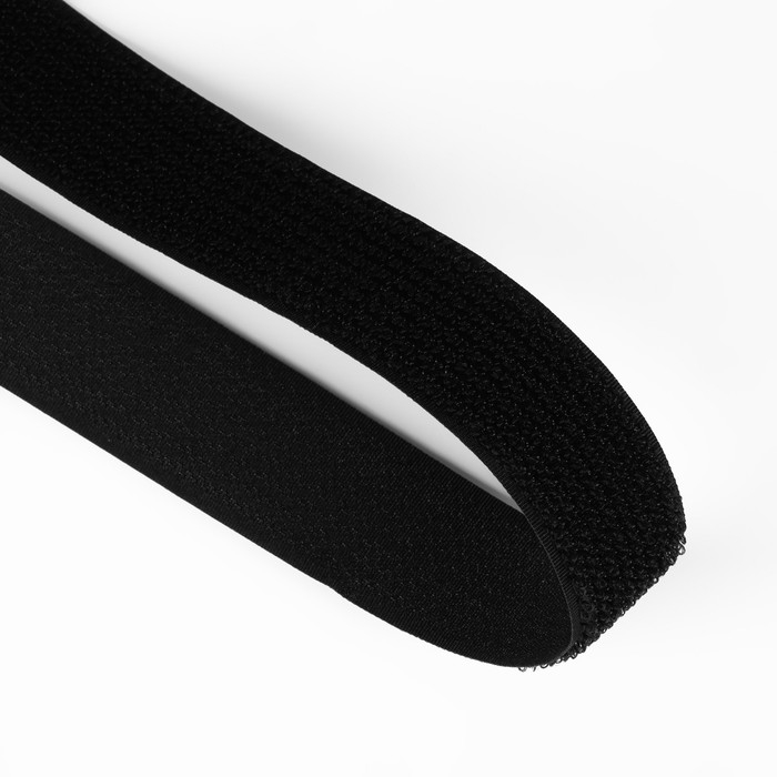 Липучка гибридная, 30 мм &times; 25 &plusmn; 1 м, цвет чёрный