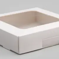 Коробка самосборная, белая, 13&times;13&times;3 см