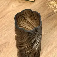 Ваза стекло настольная "Бриджит" 24х11 см, серый