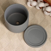 Горшок "Мина" серое, 11х11х10см Горшок "Мина" серое, 11х11х10см
