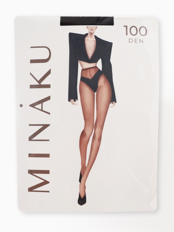 Женские колготки MINAKU 100 ден, цвет черный, размер 3/M