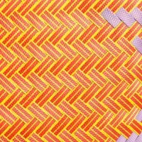 Сумка плетёная, 30&times;15&times;45 см, пластик, сиренево-жёлтая