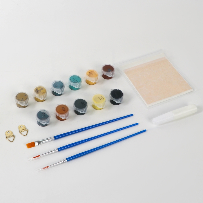 Картина по номерам с подрамником и поталью &laquo;Золотые рыбки&raquo;, 20 х 30 см