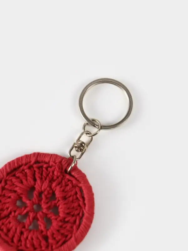 Брелок "Ловец снов" 19 см, цв. бордовый