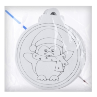 Ёлочное украшение под раскраску &laquo;Милашка&raquo; 4 шт., кисть