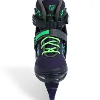 Коньки детские раздвижные BlackAqua, р. 27-30, для фитнеса, синие, зелёные