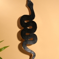 Сувенир интерьерный "Змея" дерево 50х13 см, цв. серый