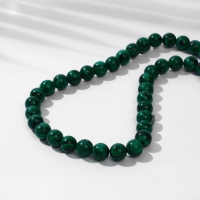 Бусины на нити шар №8 «Малахит», 47 бусин Бусины на нити шар №8 «Малахит», 47 бусин
