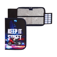 Пенал 1 секция 140 х 210 х 40 мм, откидной карман и косметичка, тканевый, Calligrata TOP Content "Мото" Пенал 1 секция 140 х 210 х 40 мм, откидной карман и косметичка, тканевый, Calligrata TOP Content "Мото"