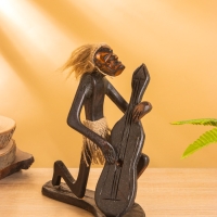 Сувенир "Абориген музыкант" дерево, 22х13х23 см