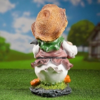 Садовая фигура "Утенок с мотыгой" 27х27х45см