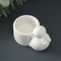 Подсвечник "Кролик" 6х10х5см, белый Подсвечник "Кролик" 6х10х5см, белый