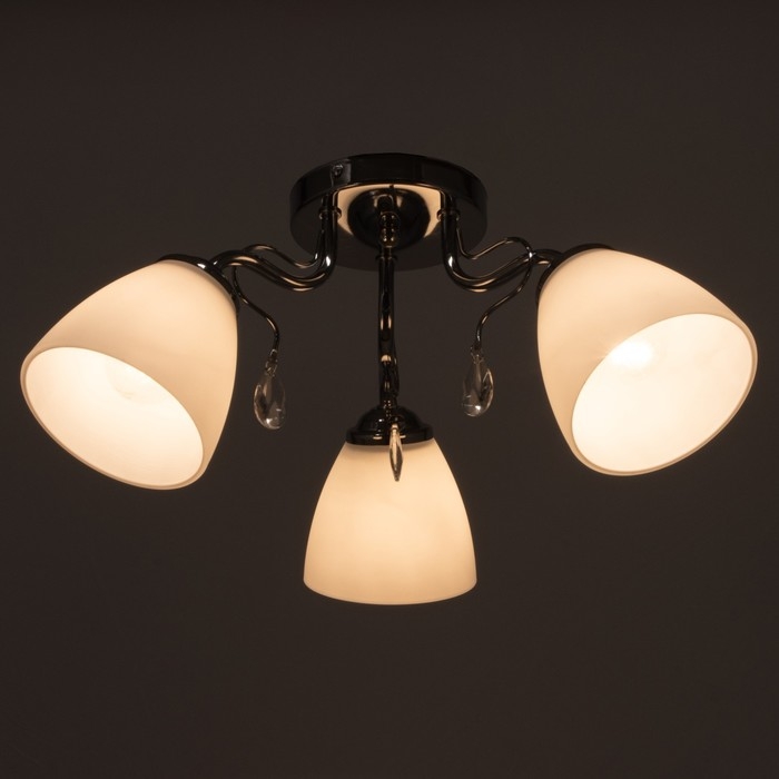 Люстра 2012/3 E27 60Вт серебро 47х47х27 см