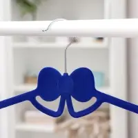 Плечики для одежды &laquo;Бант&raquo;, размер 44-46, флокированное покрытие, цвет МИКС