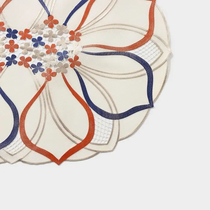 Салфетка сервировочная на стол &laquo;Цветок&raquo;, ажурная, 45&times;30 см, цвет белый